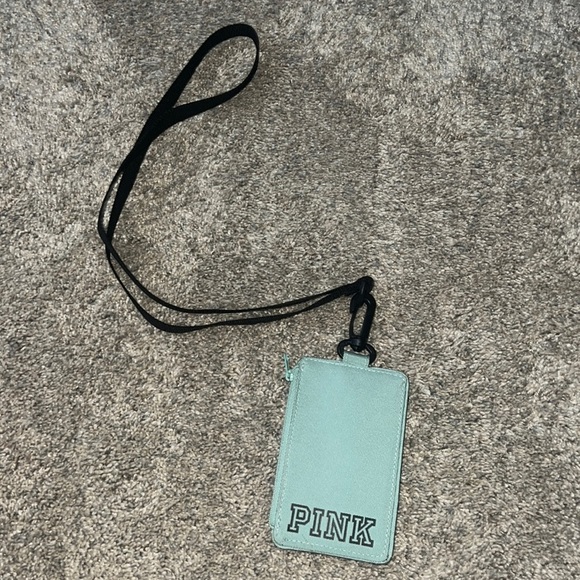 PINK Victoria's Secret Accessories Nwot Victorias Secret Pink Wallet Id Holder Lanyard Sage